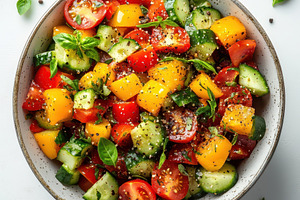 Delicious Fresh mixed vegetable sala, a Food & Drink Photo by Pixeness Studio