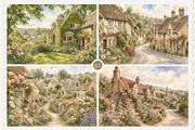 English Cottage Garden in Watercolor, a Decorative Illustration by Euonia Meraki (Thumbnail 11 of 20)