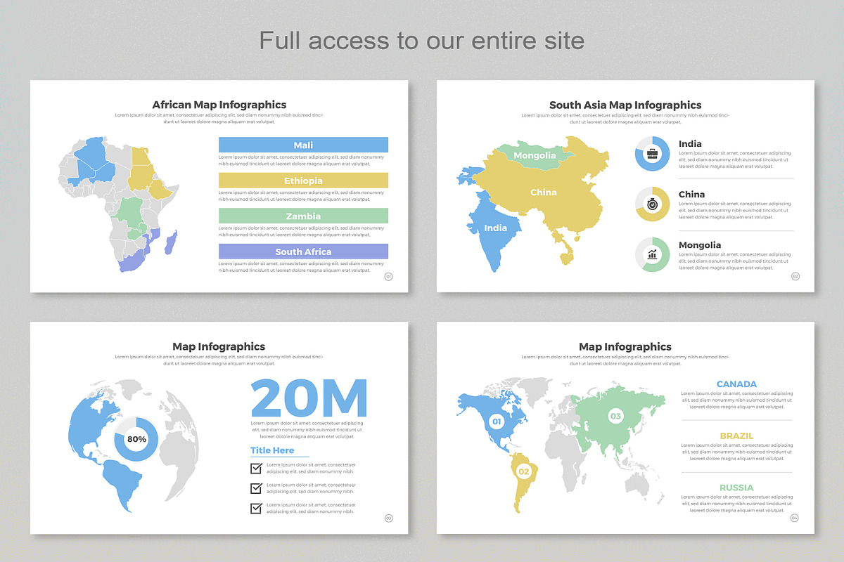 Map Infographic Google Slide, a Presentation Template by Mighty-Slide (Photo 2 of 8)
