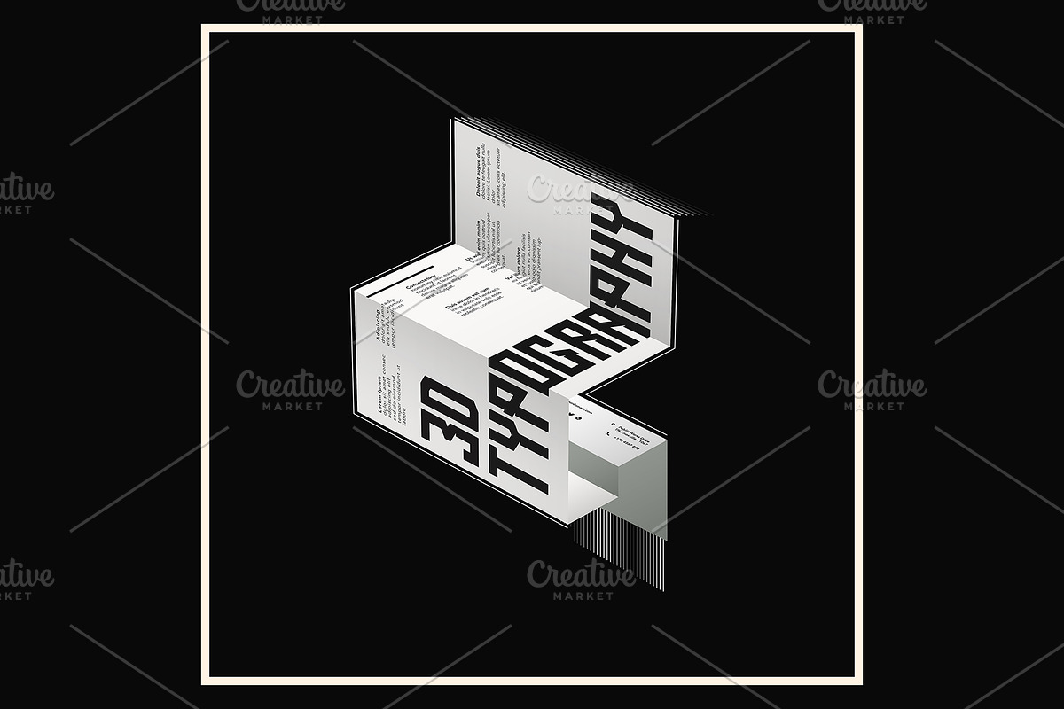 3D Typography PSD Mockup, a Print Template by Sinlatown (Photo 5 of 9)