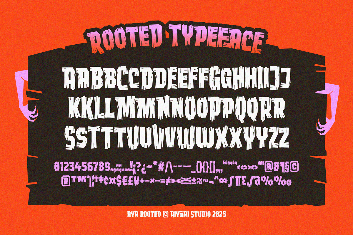 Rooted Display Typeface, a Sans Serif Font by Aiyari (Photo 10 of 12)