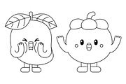 Kawaii Fruits Coloring Book vol 02, an Education Illustration by MEDZ (Thumbnail 3 of 3)
