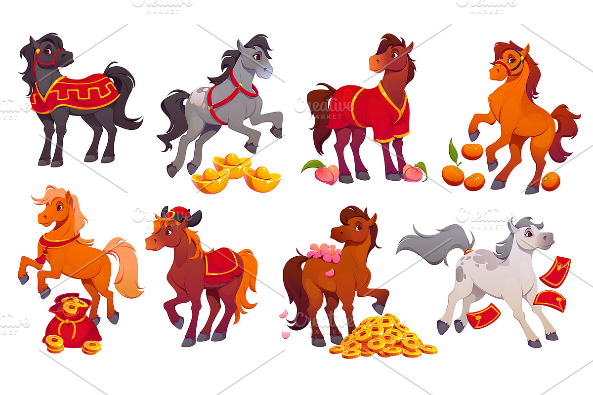 Chinese New Year horse animals, an Animal Illustration by Seavector Studio (Photo 3 of 3)