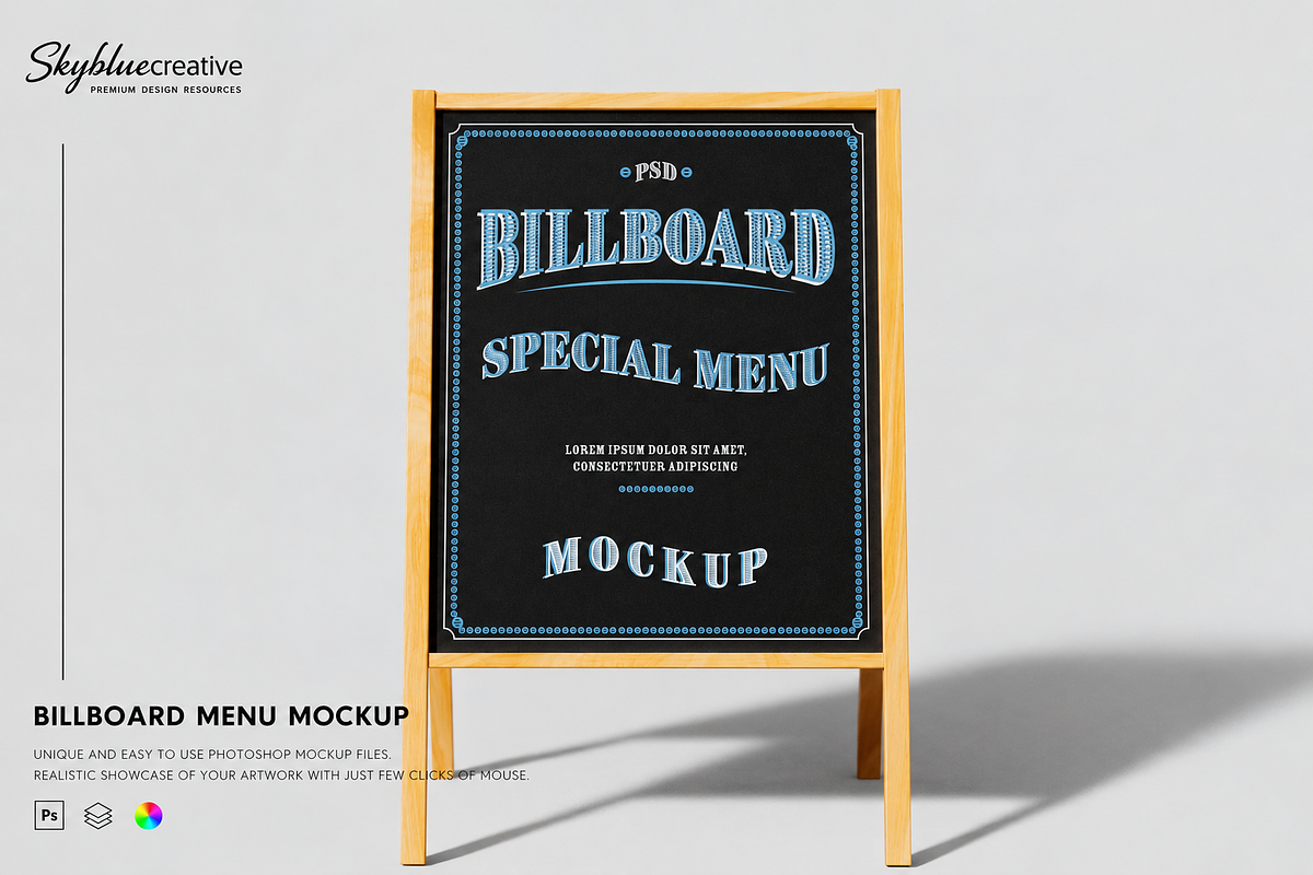 Billboard Mockup, an Advertising Mockup by skybluecreative (Photo 1 of 2)