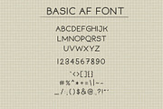 Basic AF Font: Handwritten San Serif, a Sans Serif Font by Sometimes Crafter Studio (Thumbnail 5 of 8)