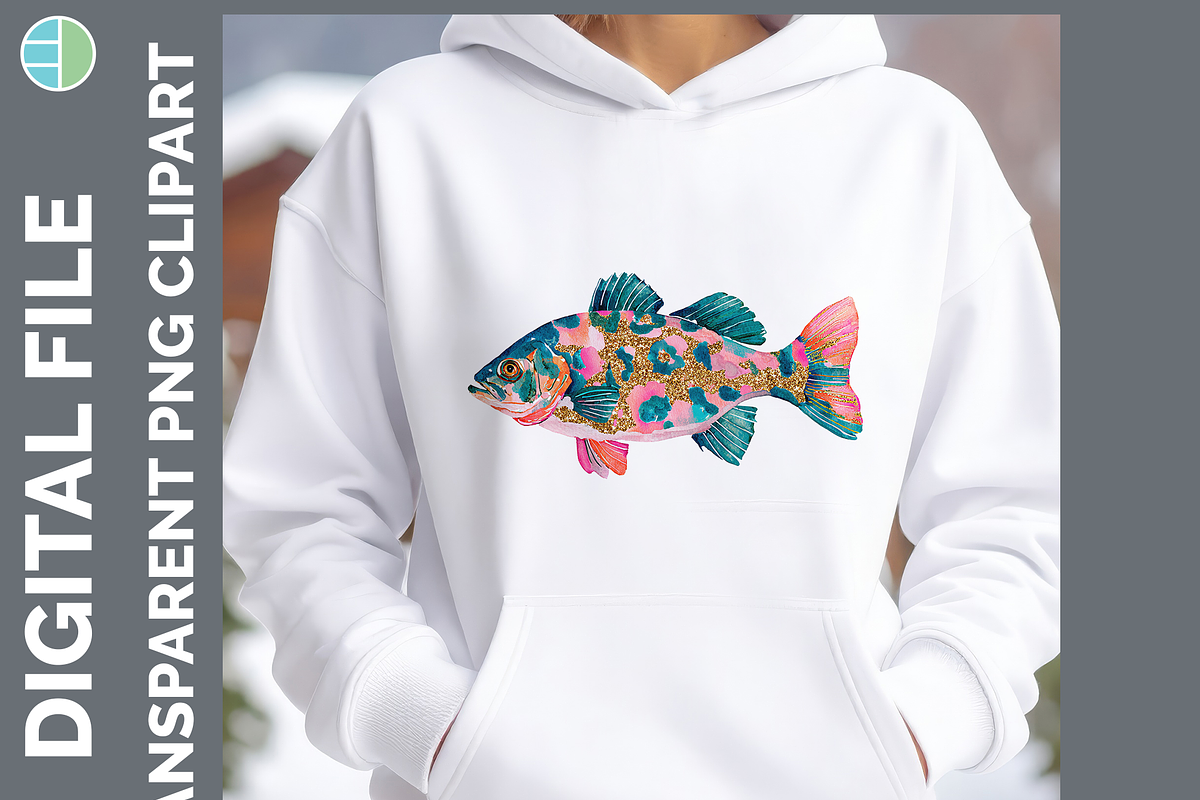 Preppy Fish Clipart Bundle, 22 PNG, an Animal Illustration by Enliven Designs (Photo 3 of 8)