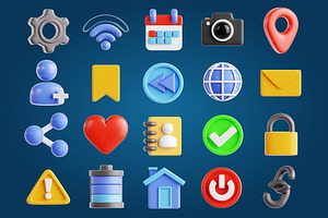 3D User Interface Icon