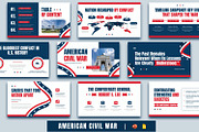 American Civil War Presentation, a Presentation Template by BumbleGraph Studio (Thumbnail 1 of 5)