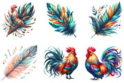 Colored Feathers Rooster Boho, an Illustration by DreamArtGraphic (Thumbnail 3 of 7)