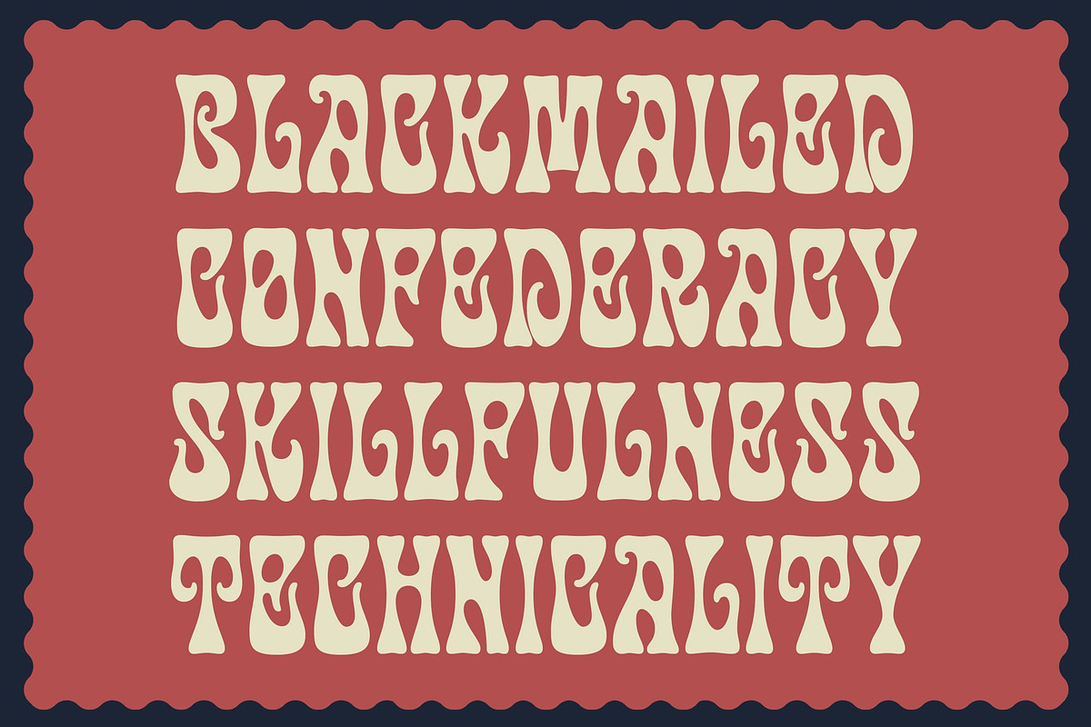 Disco Paradise – a Psychedelic Font, a Slab Serif Font by Blankids Studio (Photo 3 of 10)