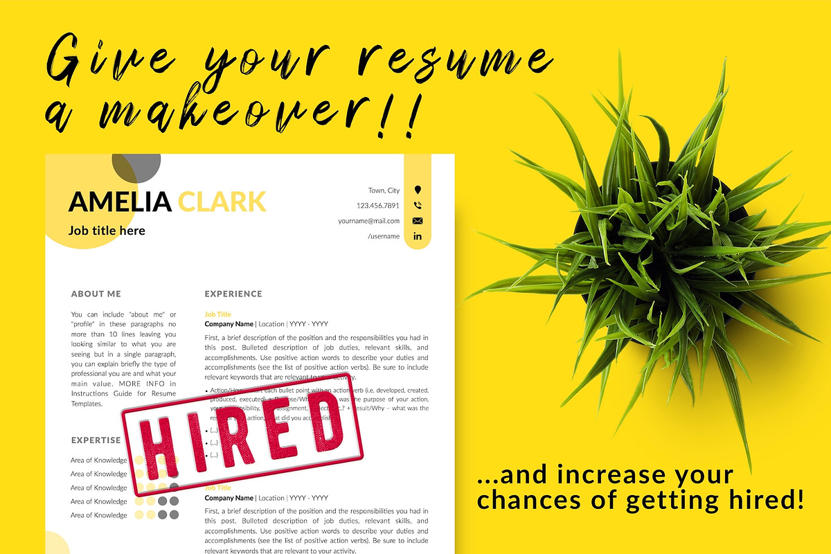 Creative Resume / CV Bundle - Amelia, a Resume Template by Templates Design Co. (Photo 16 of 17)