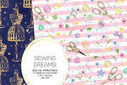 SEWING Digital Papers, a Work Illustration by Masha  Studio (Thumbnail 5 of 7)