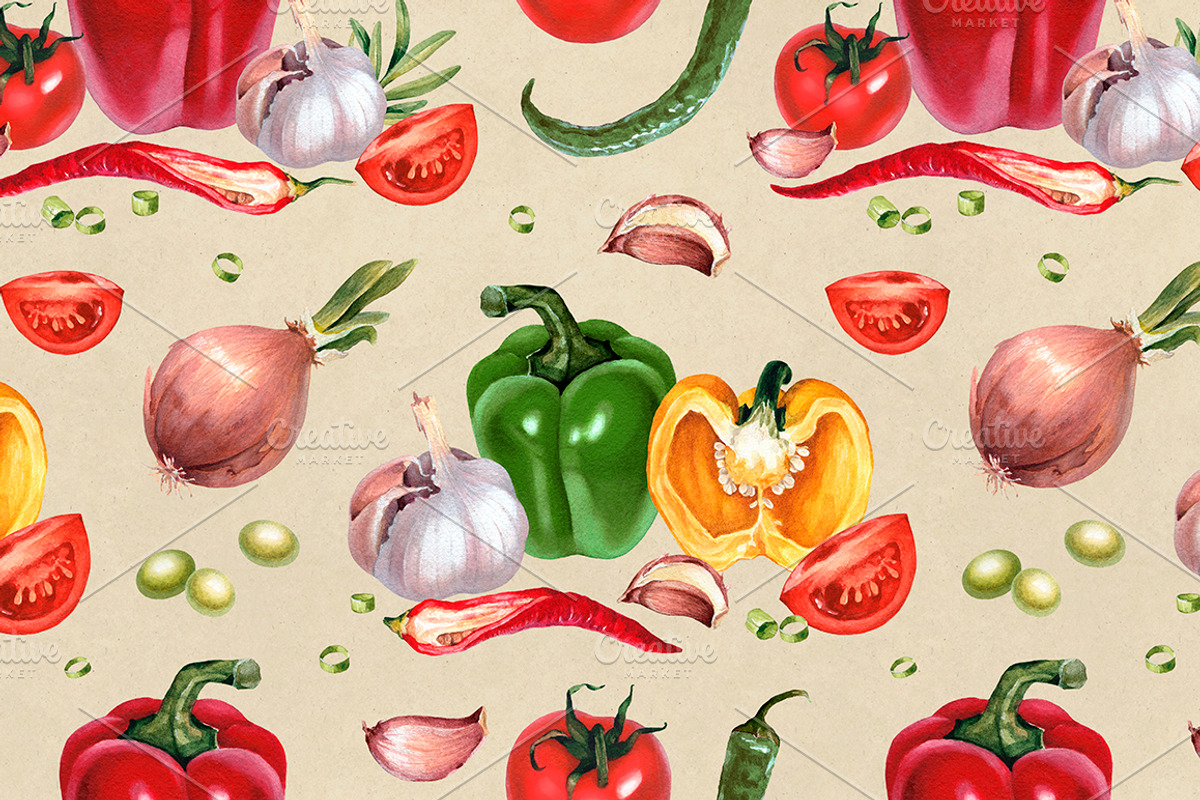 Vegetables illustrations kit, a Food Illustration by Sundra (Photo 11 of 11)