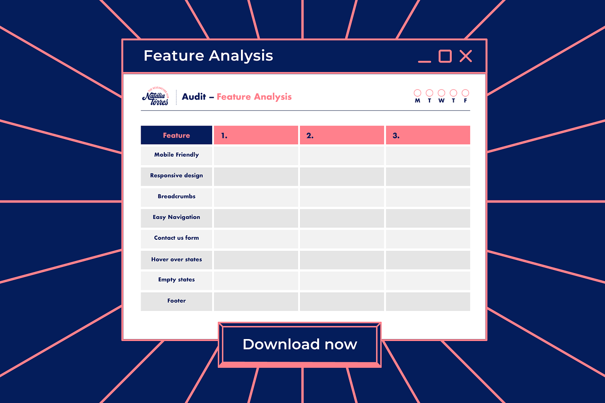 UX Design Audit Template Bundle, a Wireframe Template by The Researcher Hub (Photo 5 of 7)
