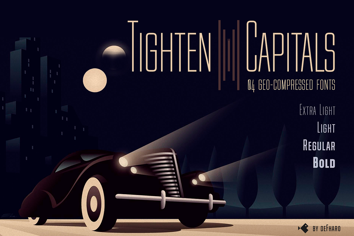 Tighten Capitals -04 Fonts-, a Sans Serif Font by deFharo (Photo 1 of 9)