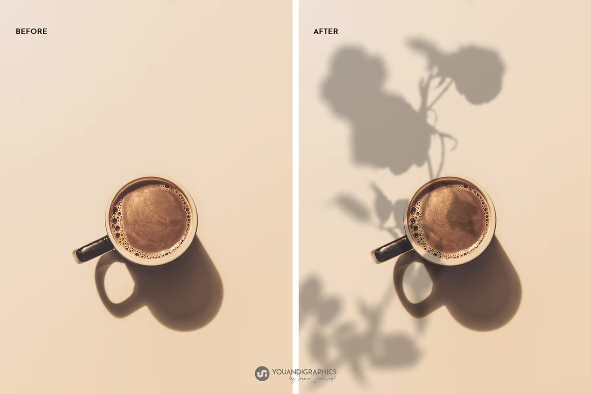 Floral Shadows Overlays, a Graphic by Youandigraphics (Photo 3 of 14)