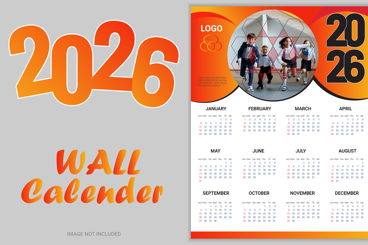 New year 2026 calendar design, a Stationery Template by hkmonir (Photo 1 of 3)
