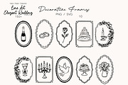 Hand Drawn Elegant Wedding 150+ SVG, an Object Illustration by DreamoraArt (Thumbnail 11 of 12)