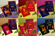 Indian Wedding Invitation Cards, an Invitation Template by Creative Hatti (Thumbnail 5 of 6)