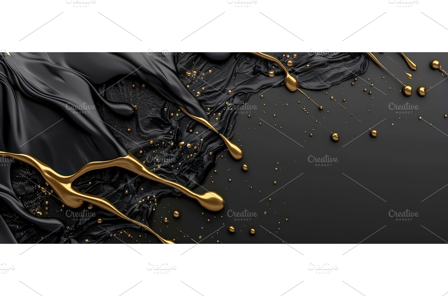 Gold Drips on Black Textured, an Arts & Entertainment Photo by piter.goskov