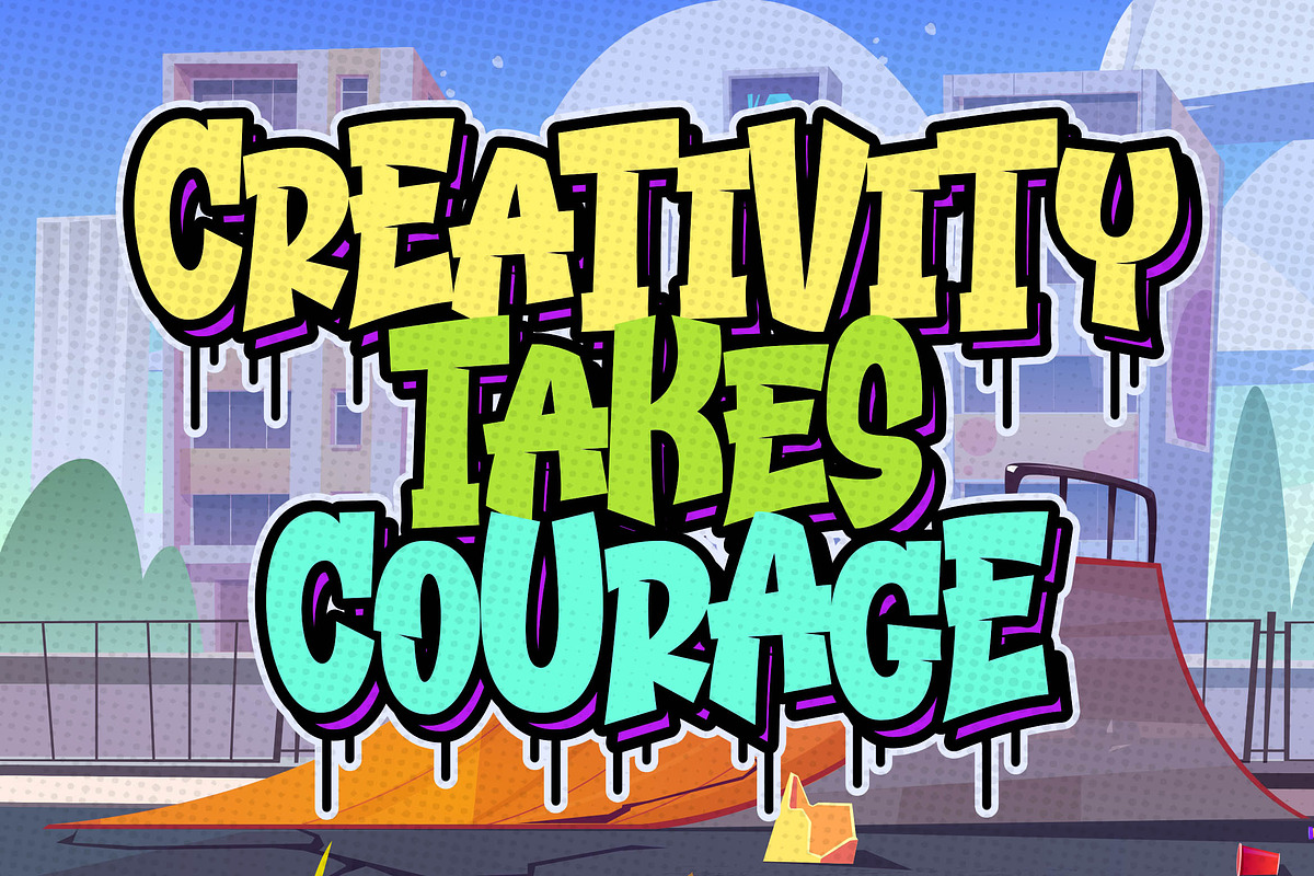 Gemstone Graffiti Font, a Font by Blankids Studio (Photo 2 of 5)