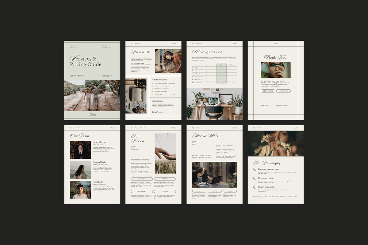 CAELM Services & Pricing Guide CANVA, a Presentation Template by Mirely Creative Co (Photo 6 of 8)
