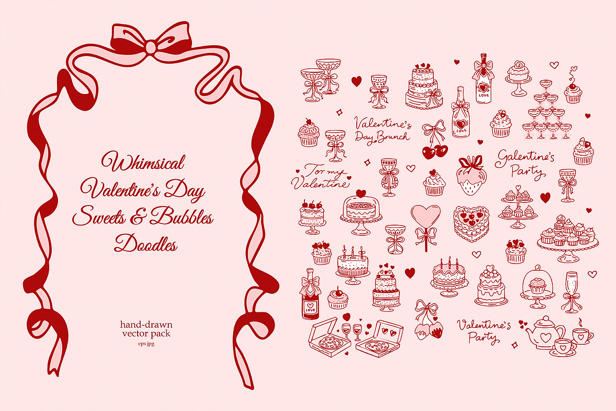 Whimsical Valentine's Day Doodles, a Decorative Illustration by SunnJaneArt (Photo 2 of 11)