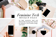 Feminine Tech Mockups, a Social Media Template by Brand Strategy Co. (Thumbnail 1 of 5)