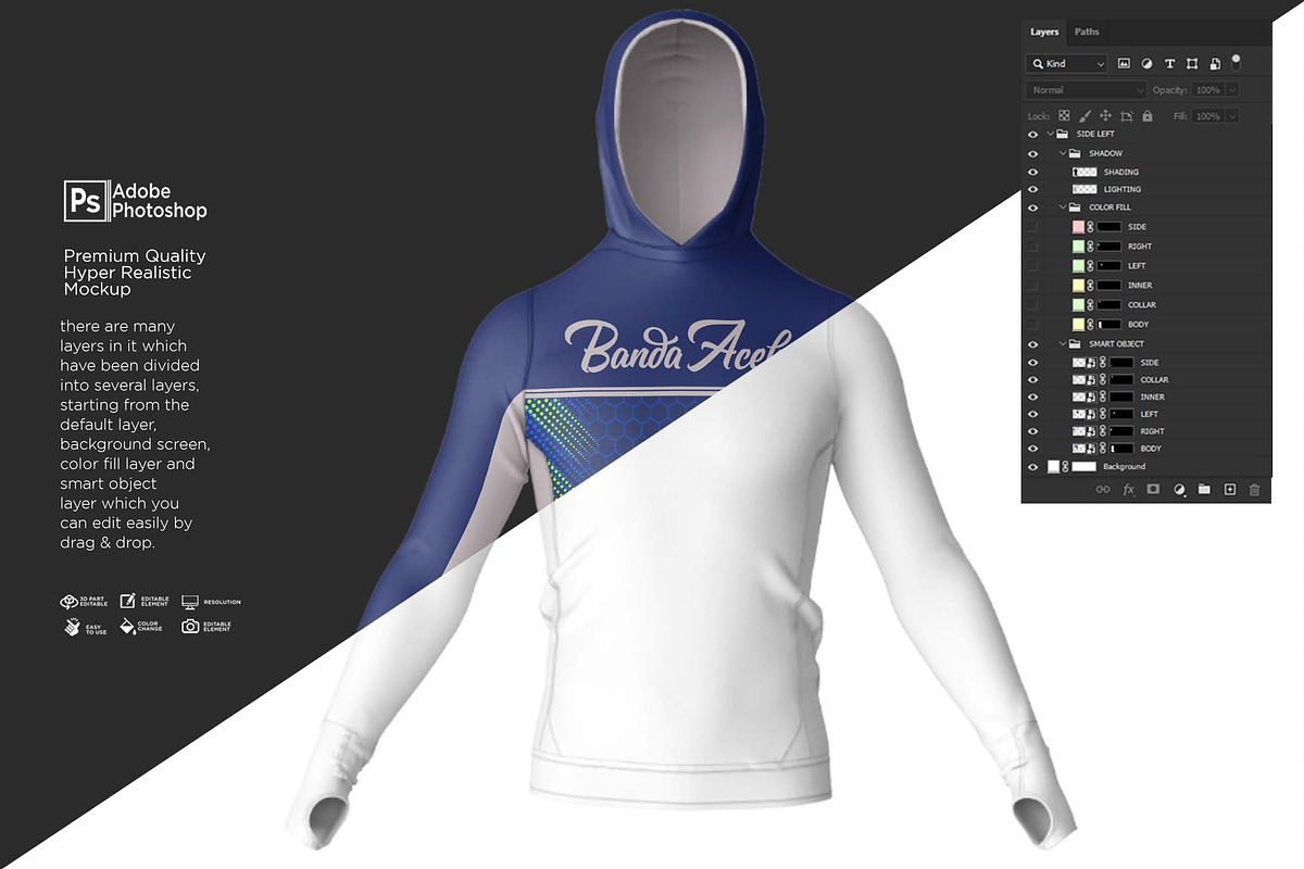 High Running Jersey Hood Mockup, a Shirt Mockup by Nanggroe Scripting (Photo 5 of 9)