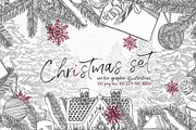 Xmas set graphic illustrations, a Decorative Illustration by Ann Astro (Thumbnail 9 of 24)