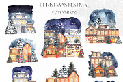 Watercolor Christmas Festival., an Object Illustration by ma_i_vi (Thumbnail 6 of 14)
