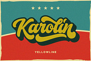 Karolin - Retro Font, a Script Font by yellowline (Thumbnail 1 of 8)