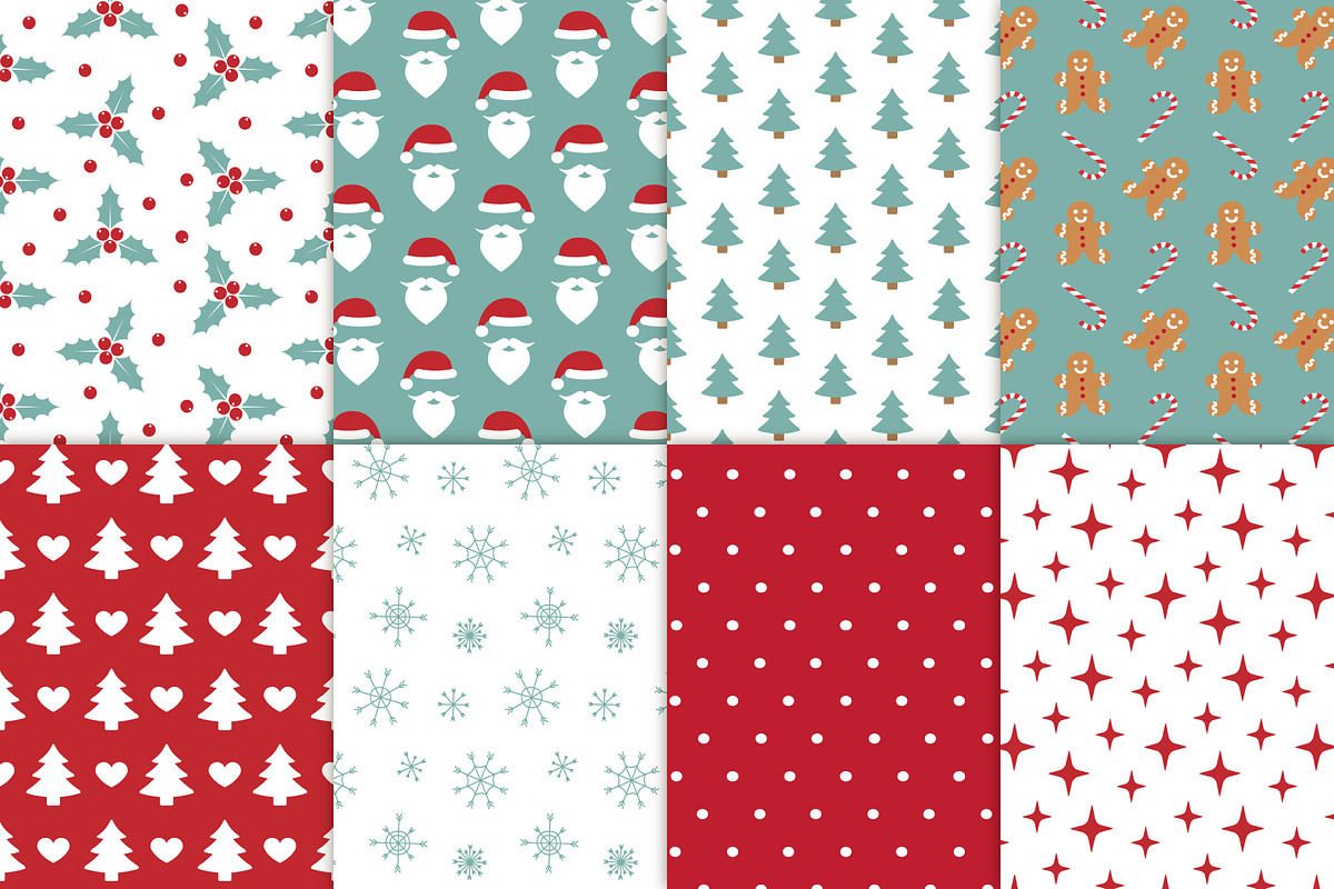 Christmas seamless patterns, a Pattern Graphic by Swetsol (Photo 2 of 7)