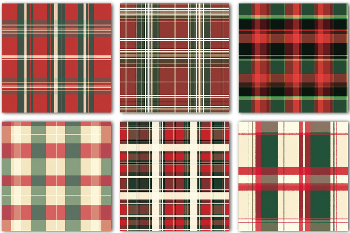 Christmas Plaid Pattern Design, a Background Graphic by DreamCafeArt (Photo 2 of 7)