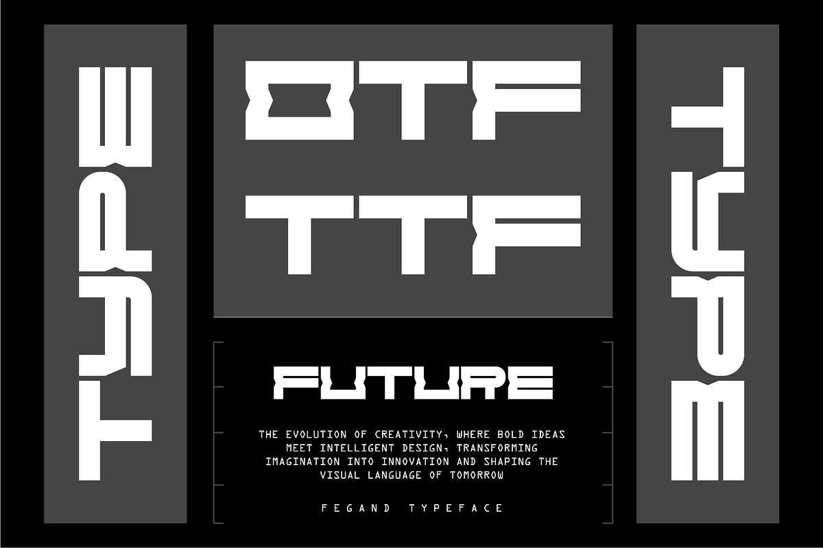 Fegand - Futuristic Display Font, a Sans Serif Font by Typeagle (Photo 6 of 10)