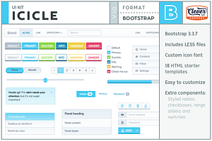 Icicle- Fresh Bootstrap 3 UI Kit