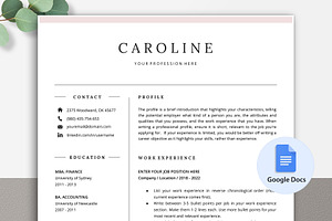 Google Docs Resume Template 03, a Resume Template by GResume