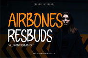 Airbones Resbuds - Tall Font, a Sans Serif Font by Iqsiart Studio (Thumbnail 1 of 6)