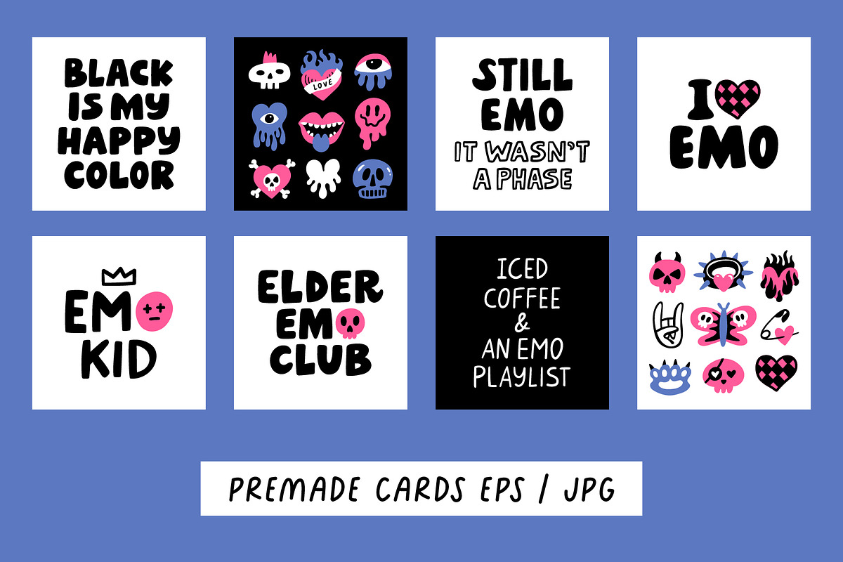 Emo / Punk / Rock collection, an Object Illustration by piyacler (Photo 6 of 7)