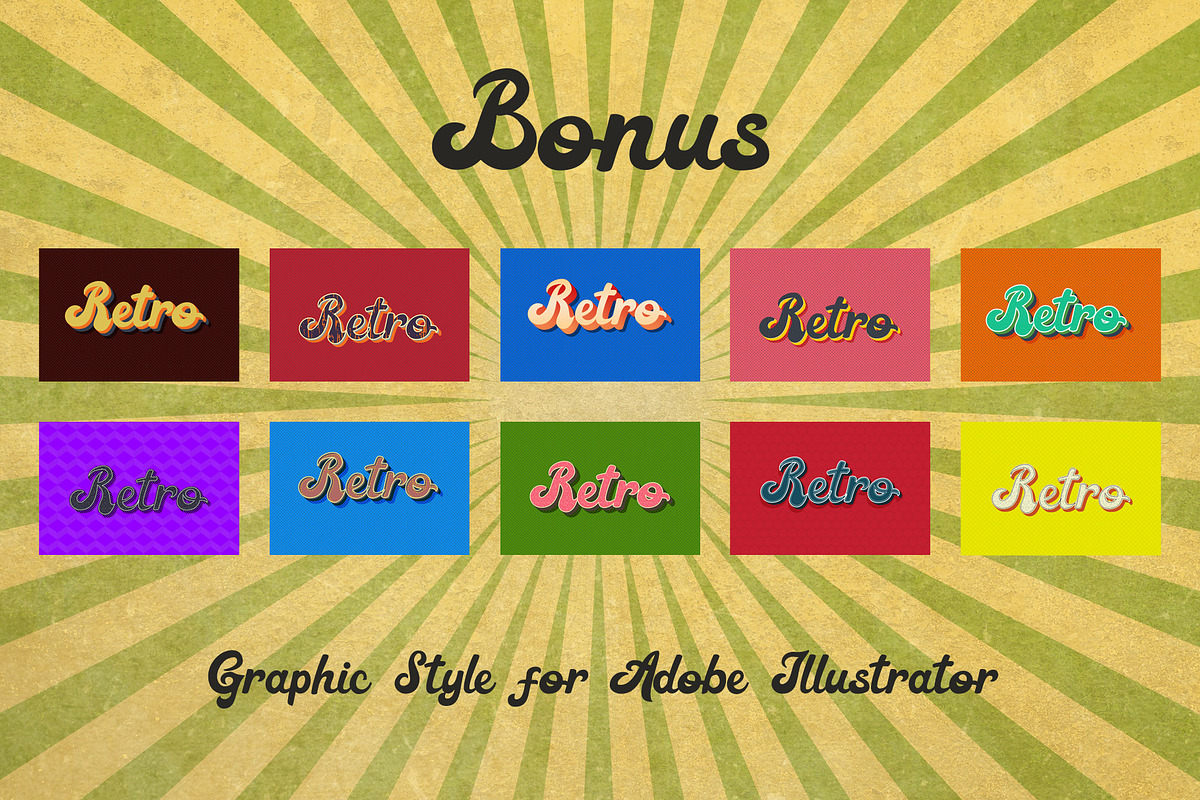 Retrovert Vintage Font Groovy Script preview 2