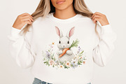 Watercolor Floral Easter Bunny, an Illustration by Designking (Thumbnail 4 of 6)