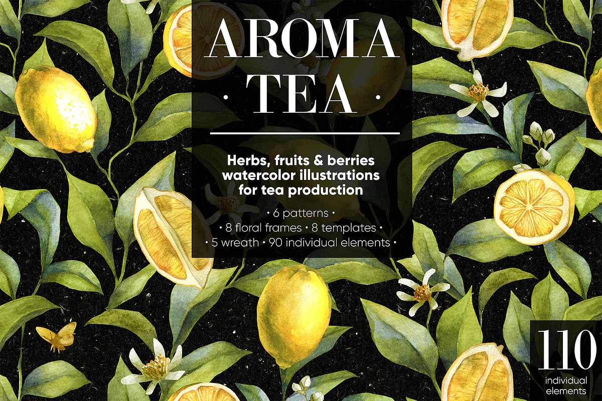 Aroma tea collection, a Decorative Illustration by Anastasia Koba (Photo 1 of 14)