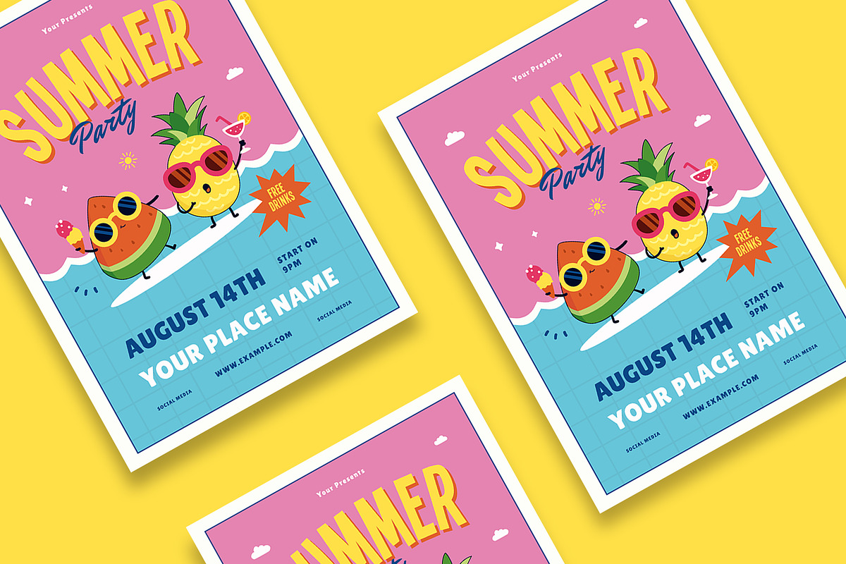 Summer Cocktail Party Flyer, a Flyer Template by Esui Studio (Photo 3 of 3)