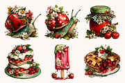 Whimsical strawberry Clipart, a Seasonal Illustration by Designworld (Thumbnail 6 of 10)