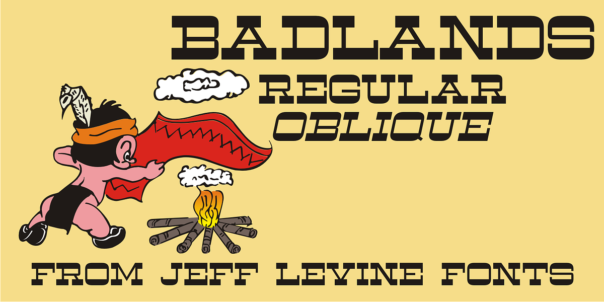 Badlands JNL, a Slab Serif Font by Jeff Levine Fonts