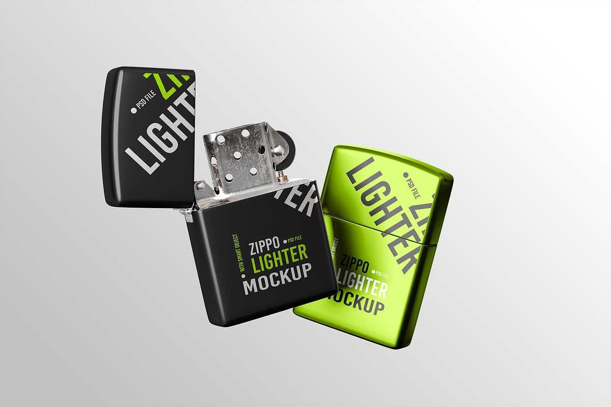 Zippo Lighter Mockup, a Product Mockup by Modaldesain (Photo 1 of 4)