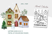 Advent Calendar Coloring Book, a Seasonal Illustration by ChristinaDesigns (Thumbnail 8 of 8)