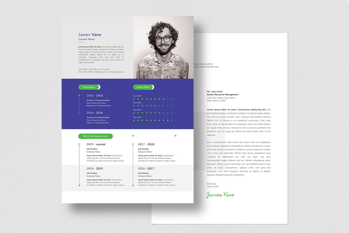 Resume and Cover Letter, a Resume Template by graphicook (Photo 3 of 3)