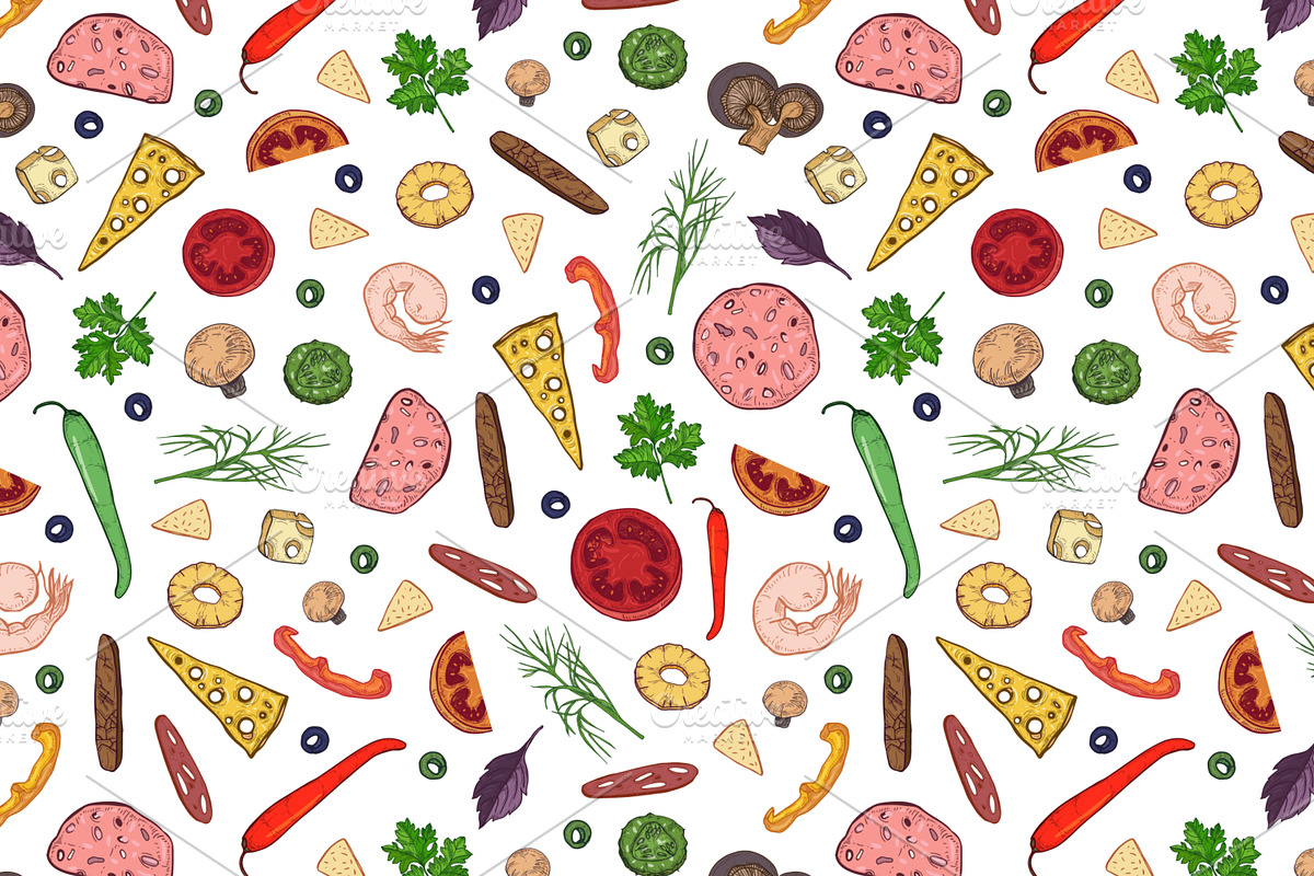 Slices of different pizza types, a Food Illustration by Good Studio (Photo 14 of 19)