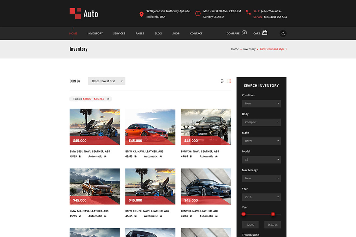 Auto - Modern car rental service PSD, a Websites & App Template by Knighthemes (Photo 4 of 11)